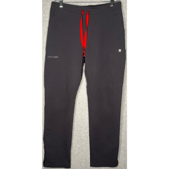 Figs women’s grey scrub pants drawstring elastic waist pockets size Small - Picture 1 of 11